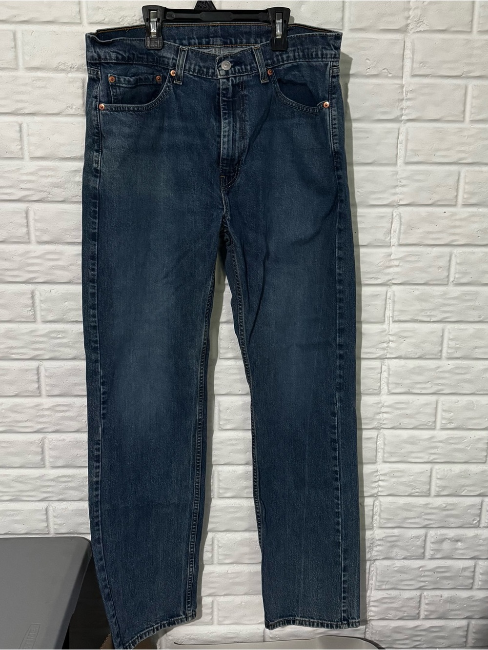 Levis 505 Regular Fit Straight Leg Jeans Men’s 36x34 Medium Wash Denim